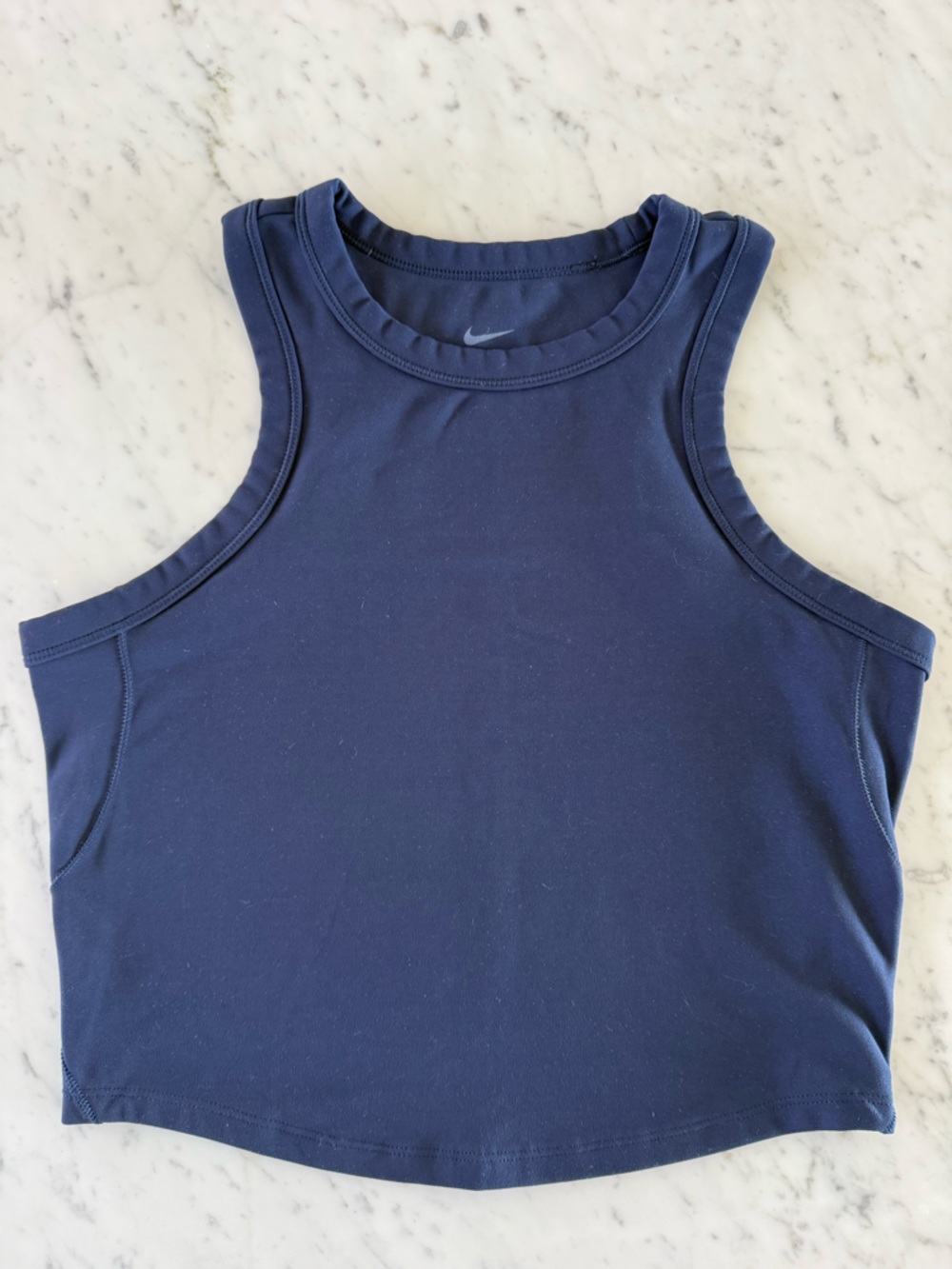 Nike Dri-Fit Cropped Tank Top in Midnight Navy - Picture 3 of 5